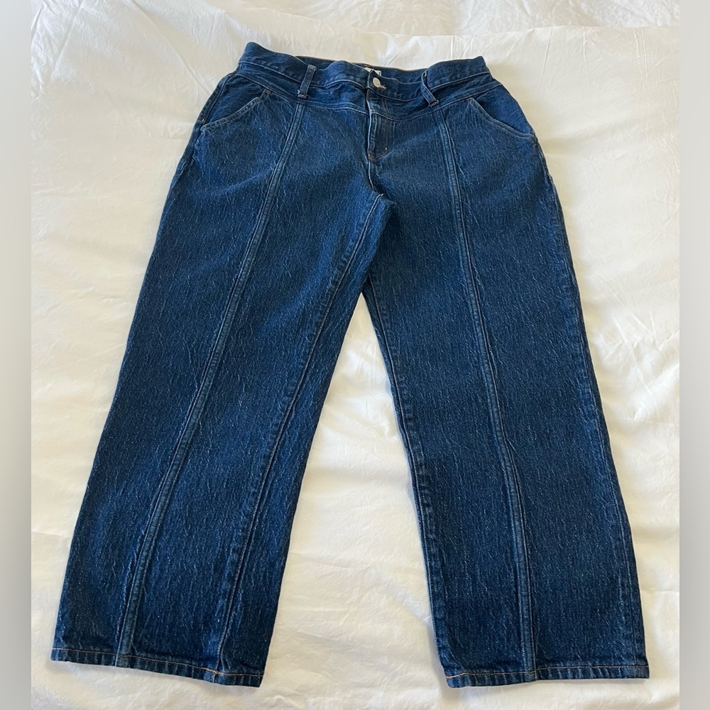Madewell | SZ 32 | The Perfect Vintage Straight Jean in Greenhaven Wash Seamed